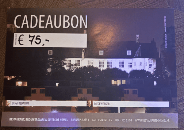 Hemel Cadeaubon van 75 euro voor 50 euro